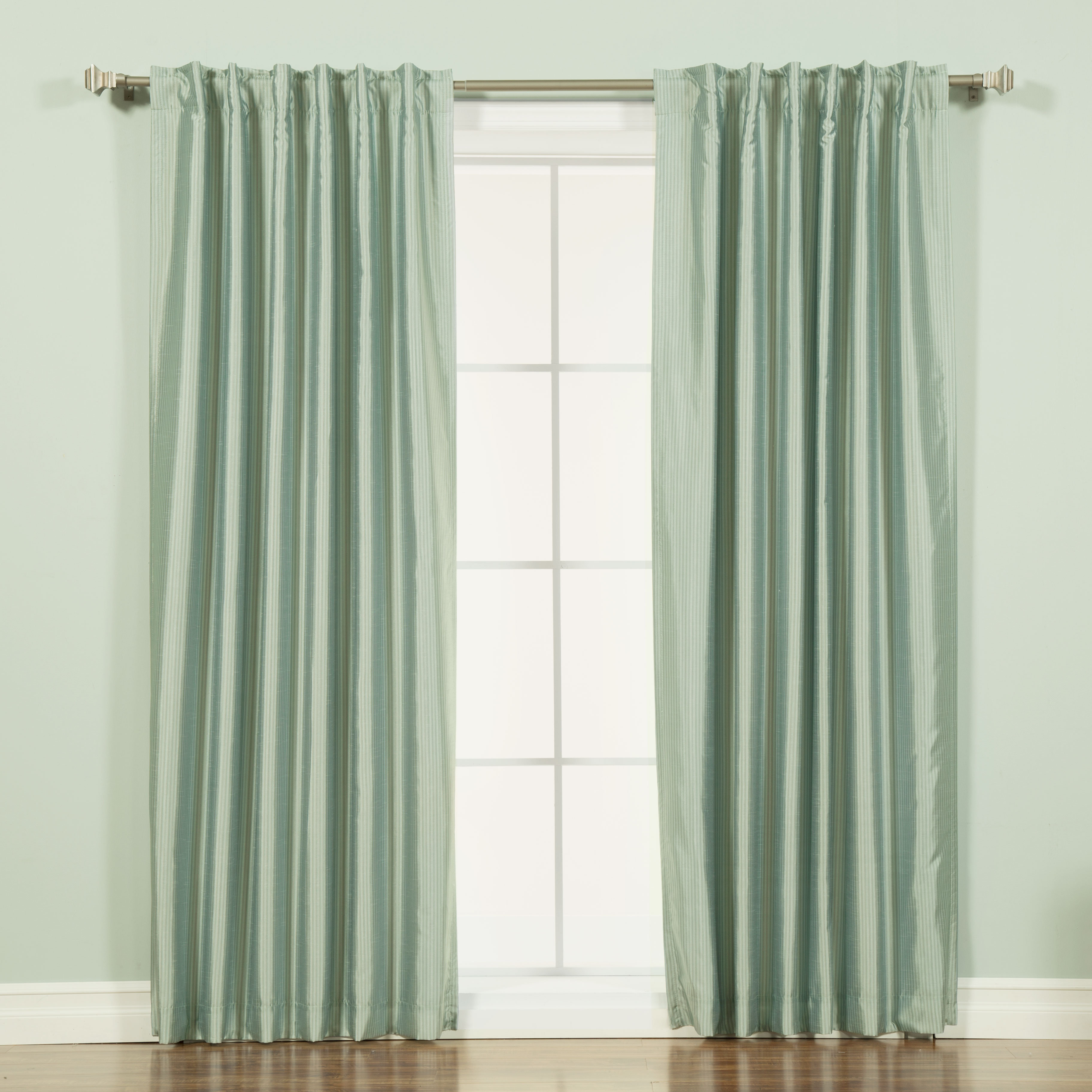 Charlton Home Brecksville Faux Silk Candy Striped Blackout Thermal