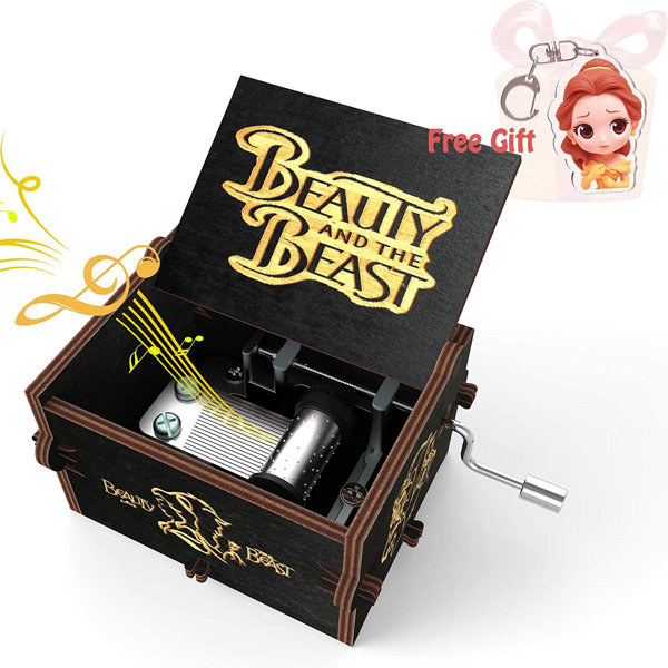 Play "Beauty and the Beast" Acrylic Music Box With Sankyo Musical Movement Play "Beauty and the Beast" Acrylic Music Box With Sankyo Musical Movement