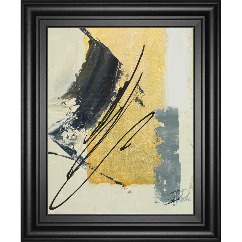Ebern Designs The Sign Of Gold Ii Framed Acrylic Painting Print