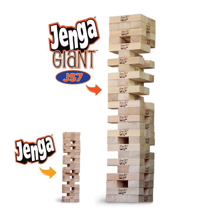 Jenga® GIANT™ JS7 Hardwood Game Stacks to 1.5+ meters. Ages 12+