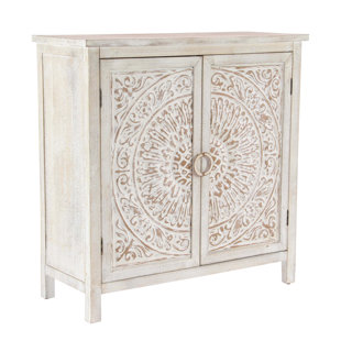 Go to store & view more images Sydni Traditional Carved Design 2 Door Accent Cabinet by Mistana