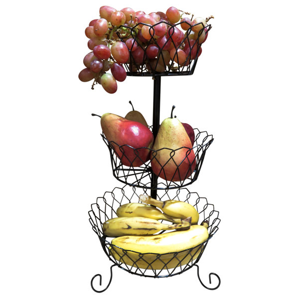 Decorative Eye Catcher On Your Kitchen Counter Metal Fruit Bowls