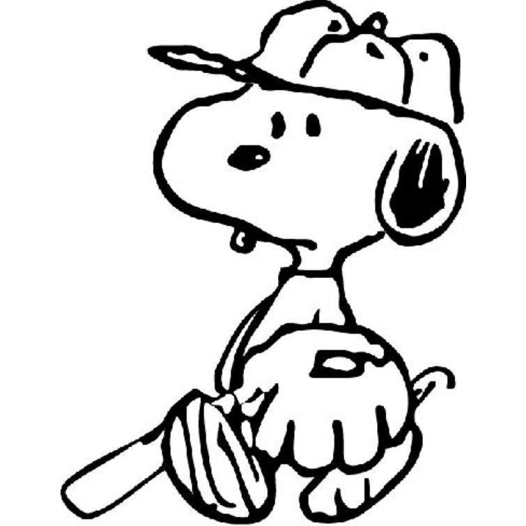 Design With Vinyl Baseball Snoopy Dog Peanuts Cartoon Character Wall Sticker Art Design Decal For Girls Boys Kids Room Home Decor Stickers Wall Art Vinyl 10x8 Inch Wayfair Ca