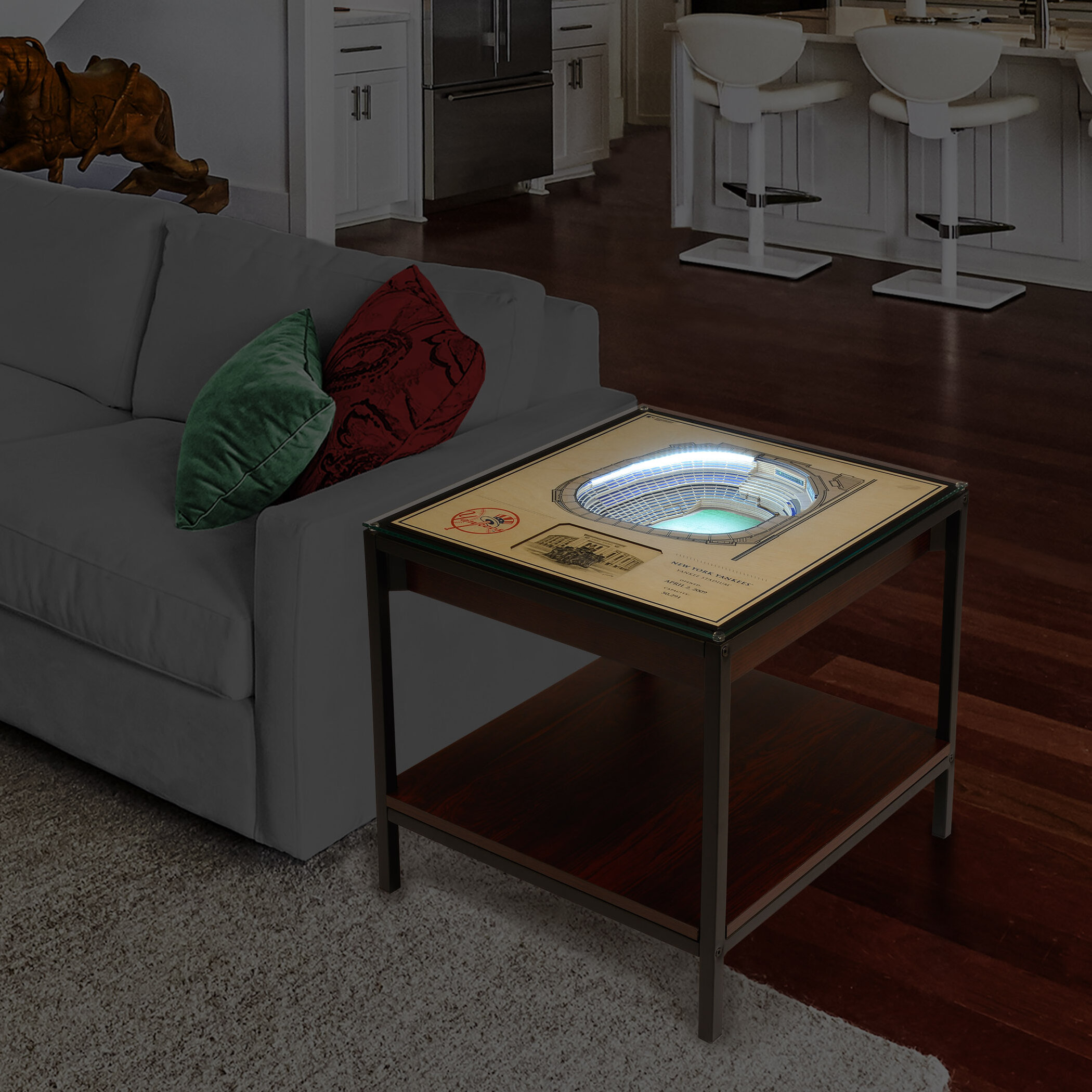 lighted side table