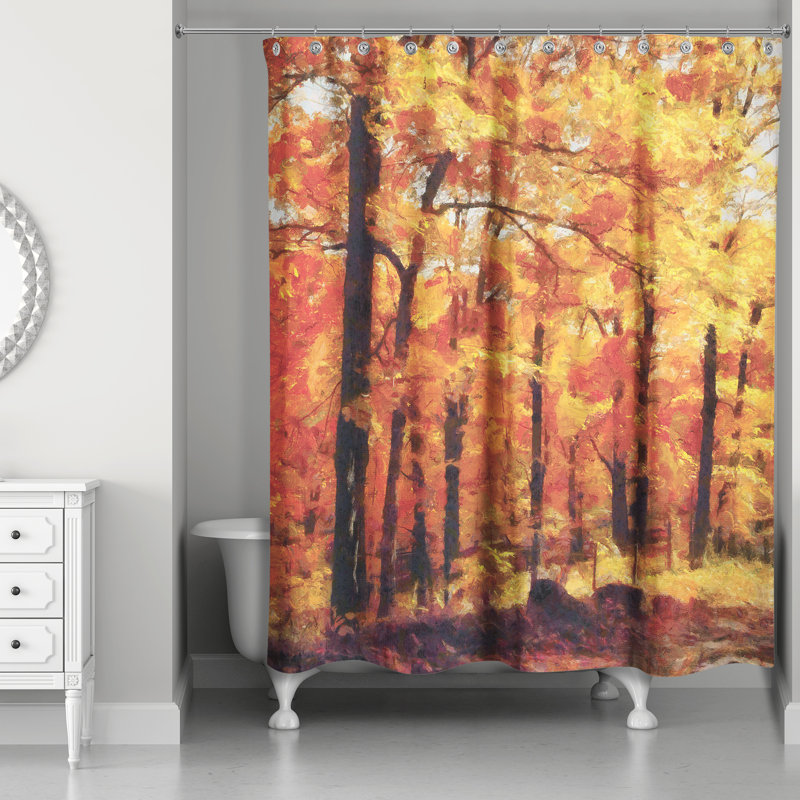 Millwood Pines Gretchen Autumn Path Single Shower Curtain Wayfair