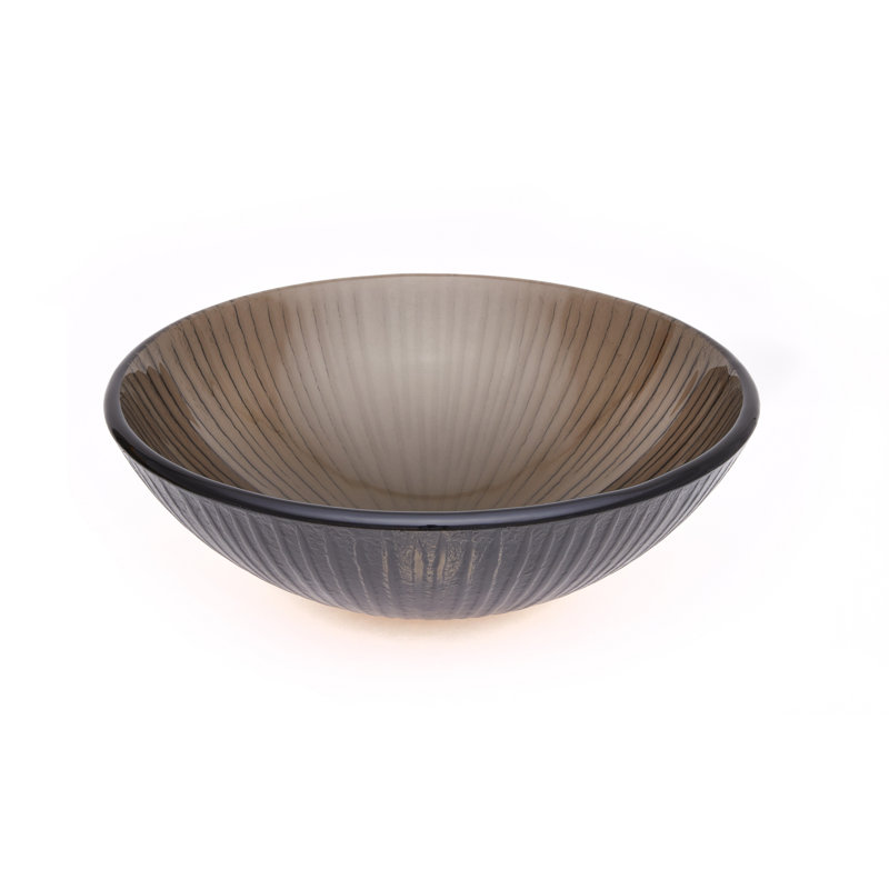 GS-021 Steel Glass Circular Vessel Bathroom Sink