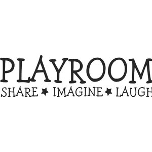 Playroom Share Imagine Laugh Wall Decal