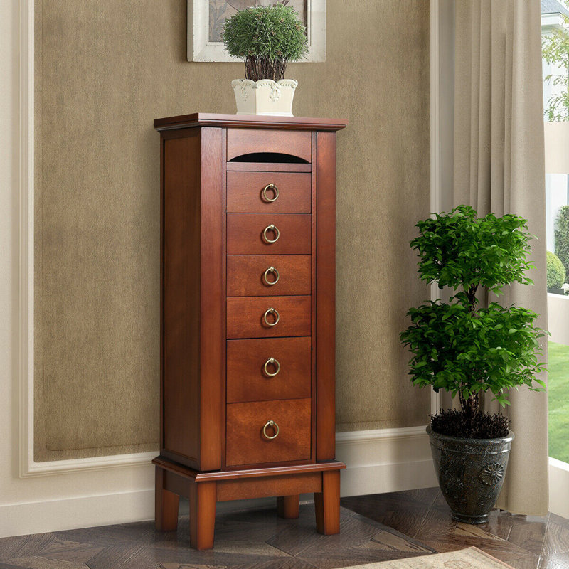 Alcott Hill Schram Wood Cabinet Storage Chest Box Organizer