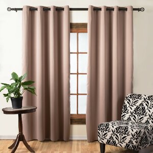Gallaway Polka Dots Blackout Thermal Grommet Single Curtain Panel