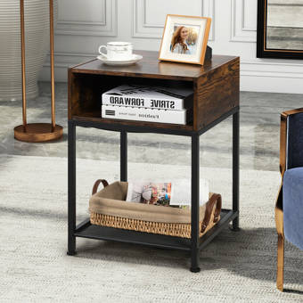 17 Stories Summerfield Wheel End Table Wayfair
