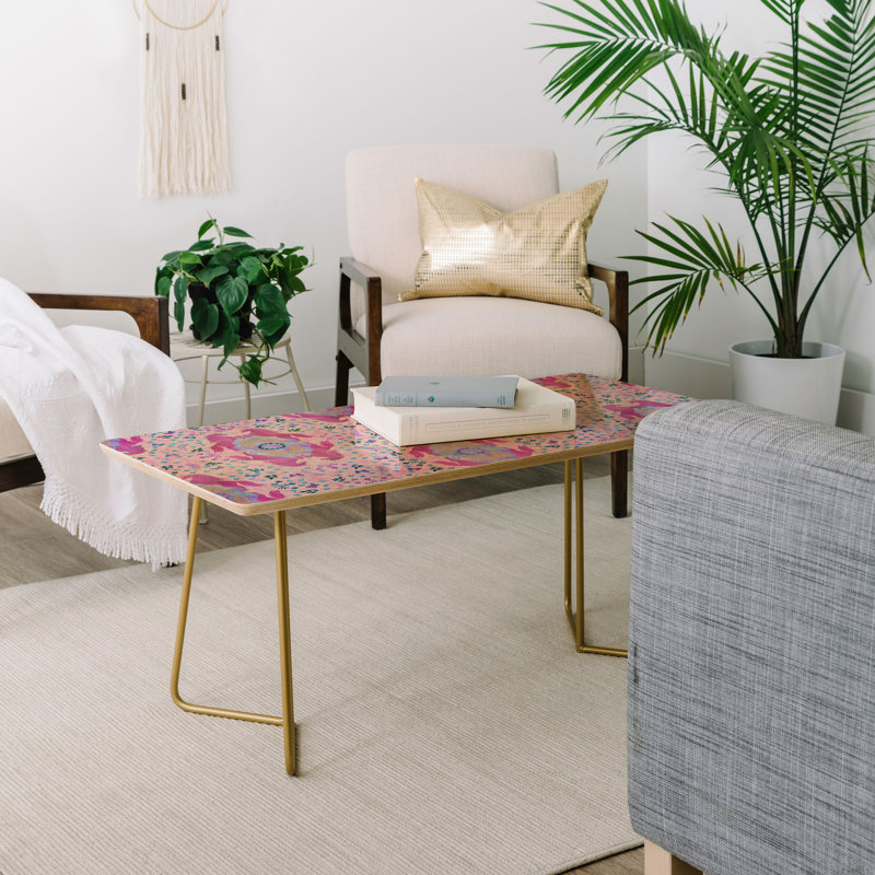 East Urban Home Schatzi Unicorn Damask Coffee Table Wayfair