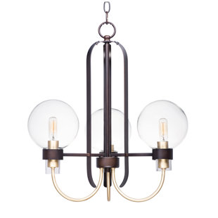Go to store & view more images Boissonneault 3-Light Shaded Chandelier by George Oliver