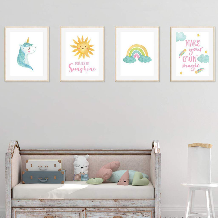 Set of 3 Prints Rainbow Set of Prints Unicorn Nursery Unicorn Set of Prints Nursery Set of 3 Prints Unicorn Bedroom Nursery Prints