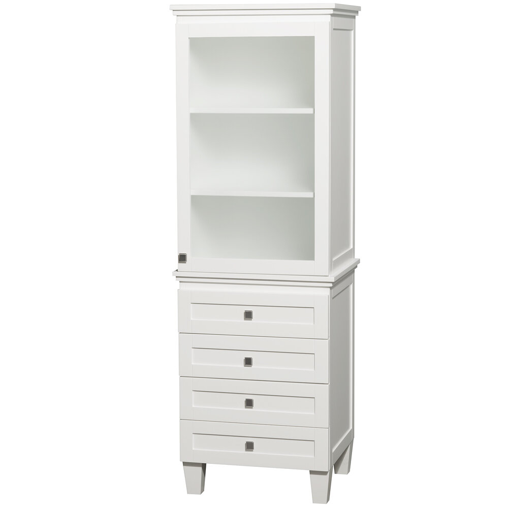 Wyndham Collection Acclaim Solid Wood Freestanding Linen Cabinet