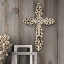 Cast Iron Cross Rustic Nail Decorator Western Barn Accent Home Outdoor 