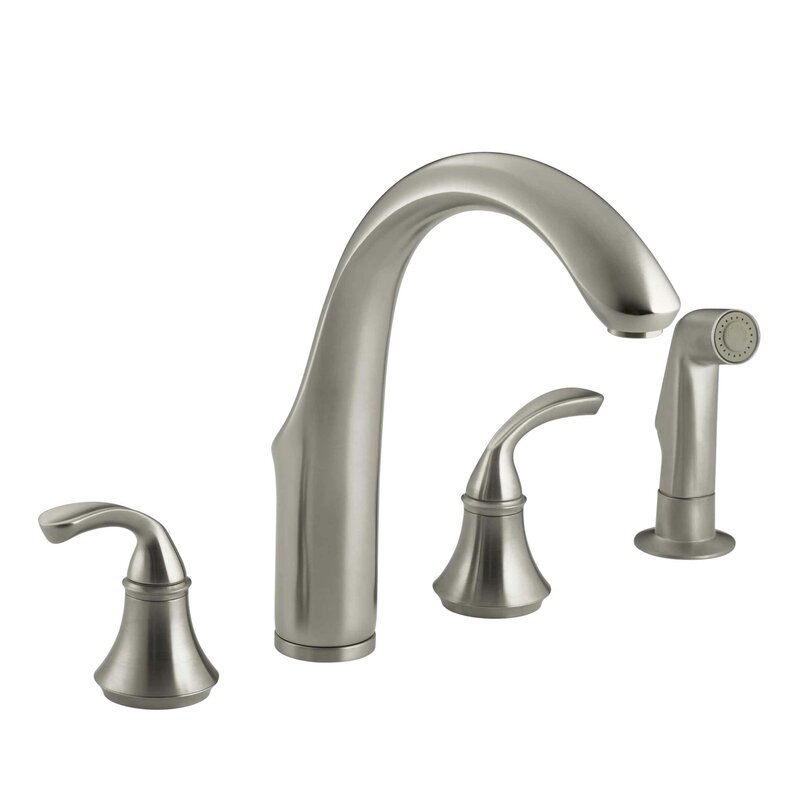 Kohler Forté 4-Hole Kitchen Sink Faucet with 7-3/4" Spout ...