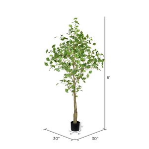 Three Posts™ Artificial Potted Ginkgo Tree & Reviews | Wayfair