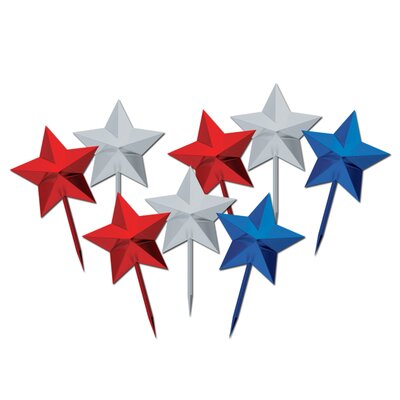 Patriotic Star Cake Topper (Set of 6) The Beistle Company