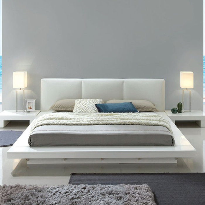 Vegard Low Profile California King Upholstered Platform Bed Vegard Low Profile California King Upholstered Platform Bed