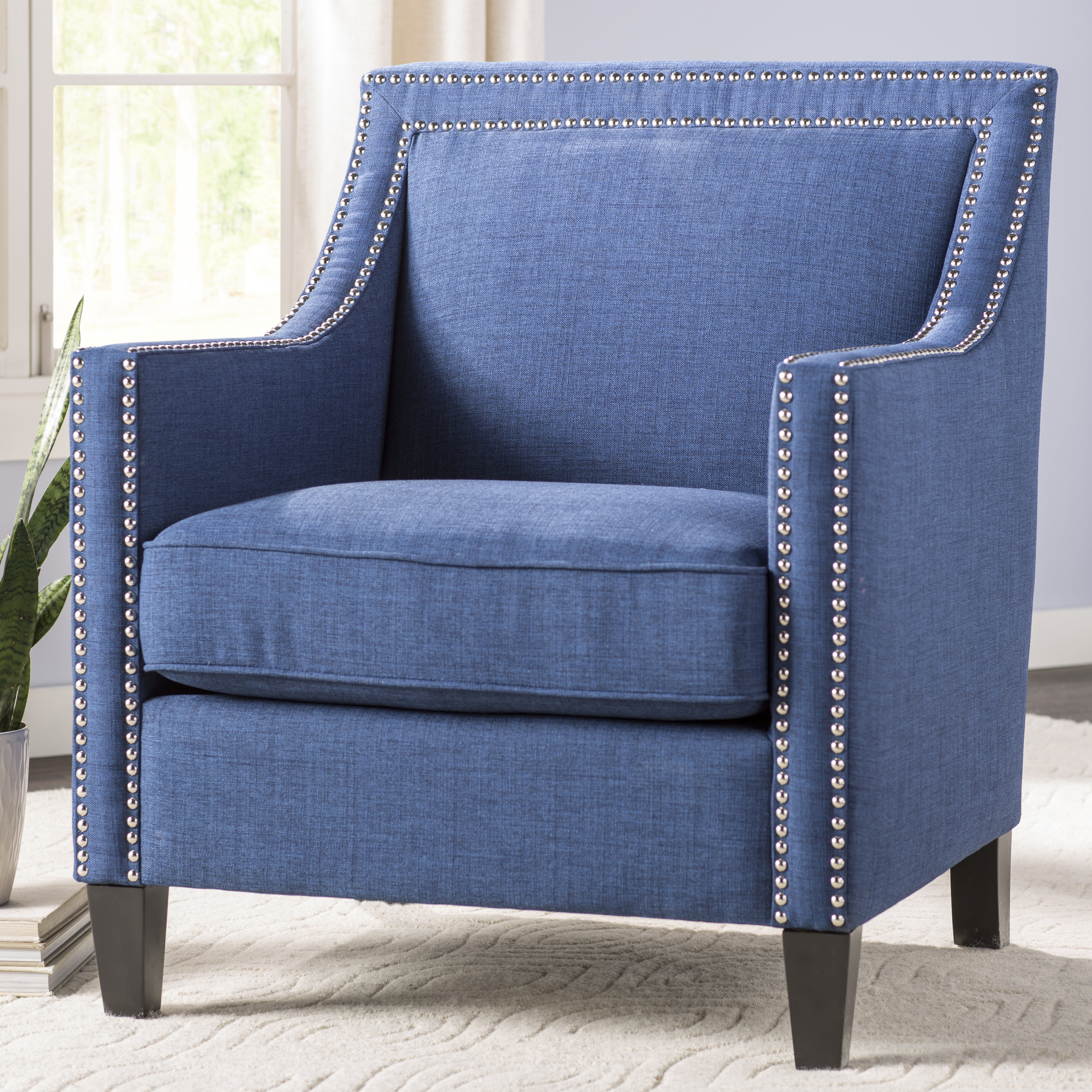 teal armchair