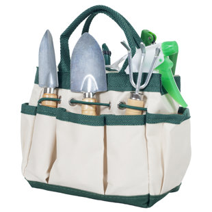 Garden Plant Tool Set Gardening Tools Organizer Tote Kit Lawn Yard Case Carrier 