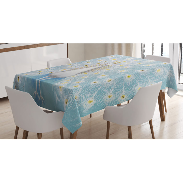 East Urban Home Ambesonne Peacock Tablecloth Peacock Pattern On