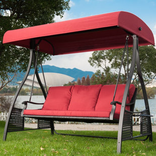 Porch Swing Glider Wayfair Krish Outdoor Glider Porch Swing With Stand