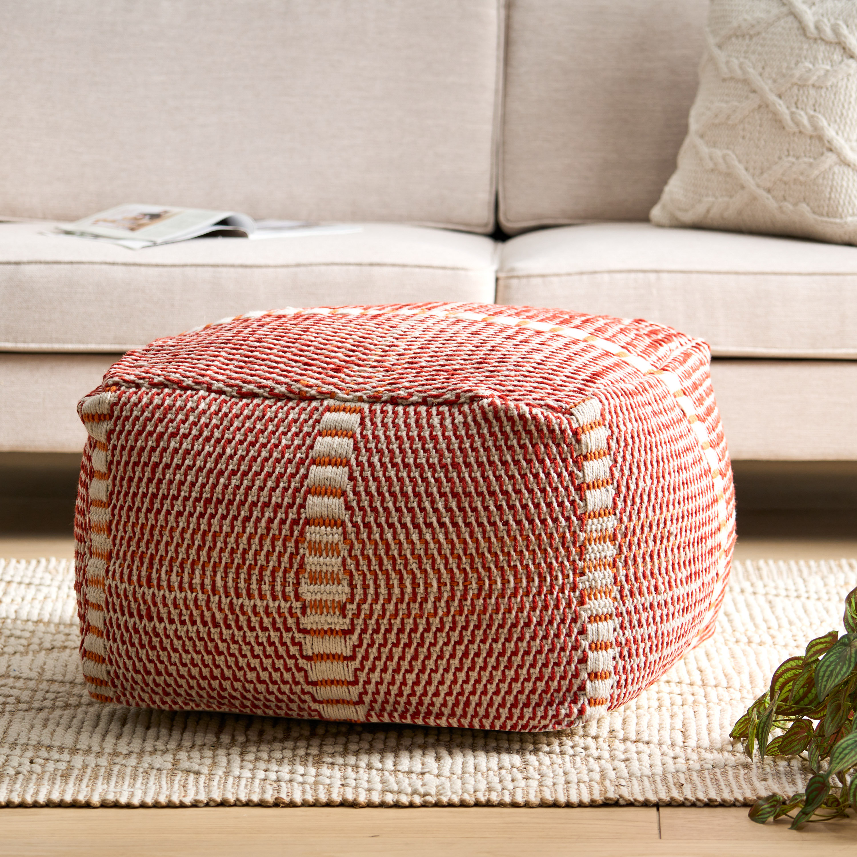 outdoor pouf pillow