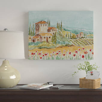 Fleur De Lis Living Tuscan Breeze I No Grapes Wrapped Canvas
