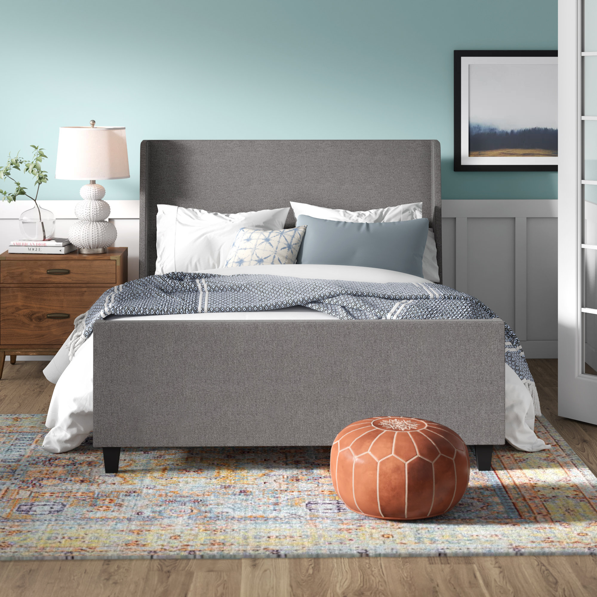 Joss Main Alcot Upholstered Low Profile Platform Bed Reviews Wayfair