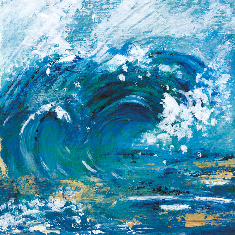 East Urban Home Big Surf Ii Painting Print On Wrapped Canvas Wayfair