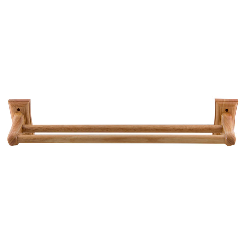 Alfi Brand Double Rack Wooden 24 Wall Mounted Towel Bar Wayfair