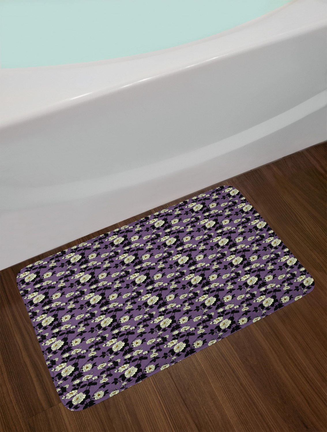 East Urban Home Floral Bath Rug Wayfair
