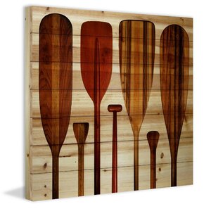 'Paddles' by Parvez Taj Graphic Art Print on Wood
