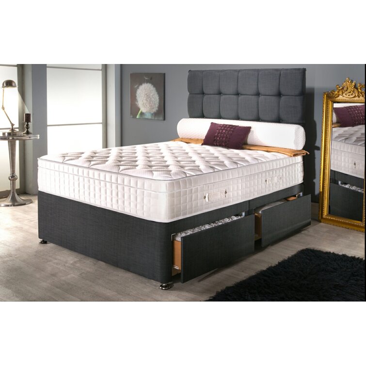 No Drawers Small single 75cm X 190cm No Headboard Bed Centre Beige Linen Memory Foam Divan Bed With Mattress