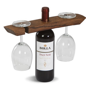Gauger Wine Barrel Glass Caddy by Loon..