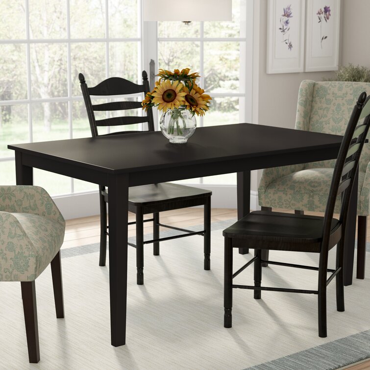 simple black dining table