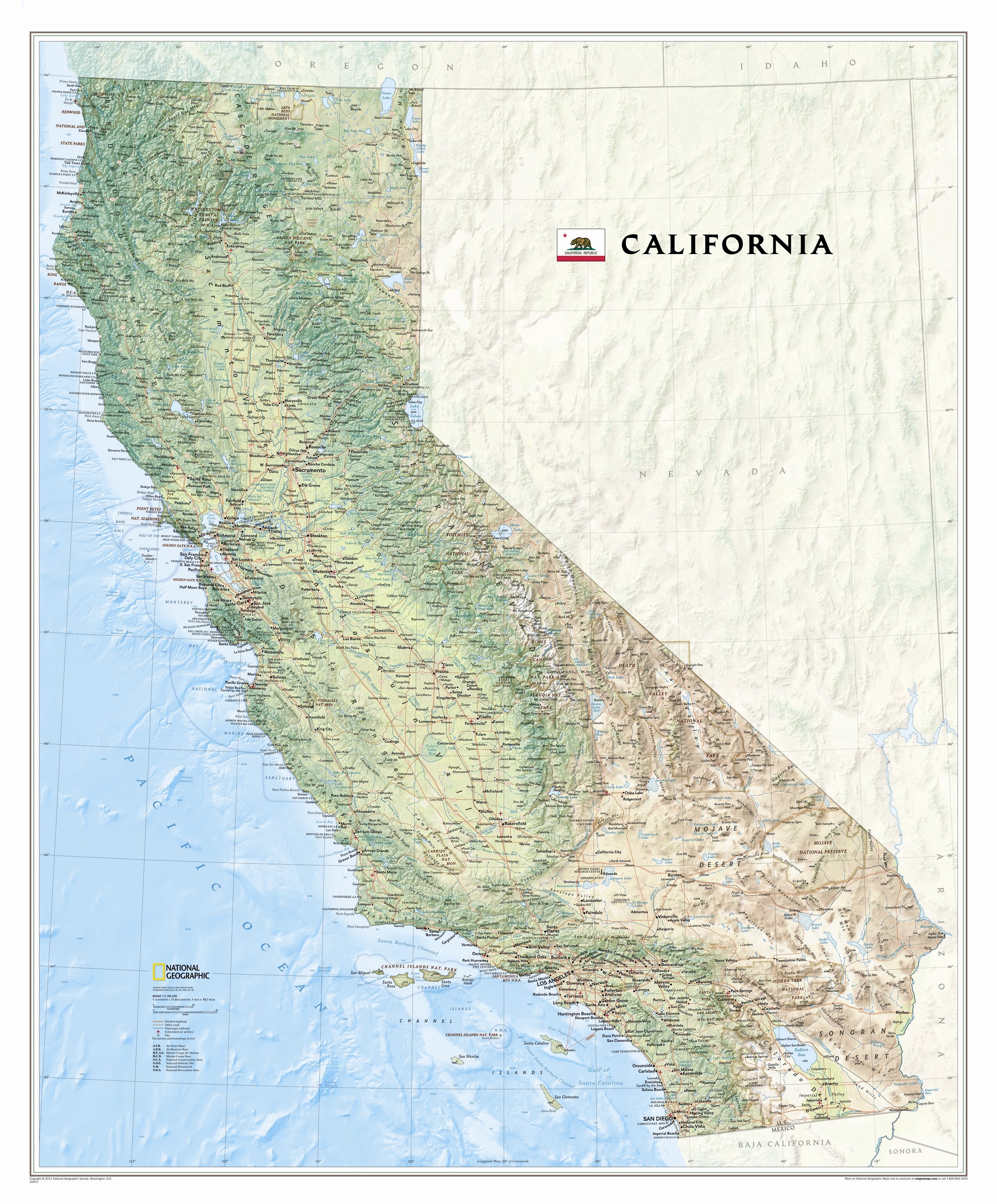 National Geographic Maps California State Wall Map Wayfair 4486