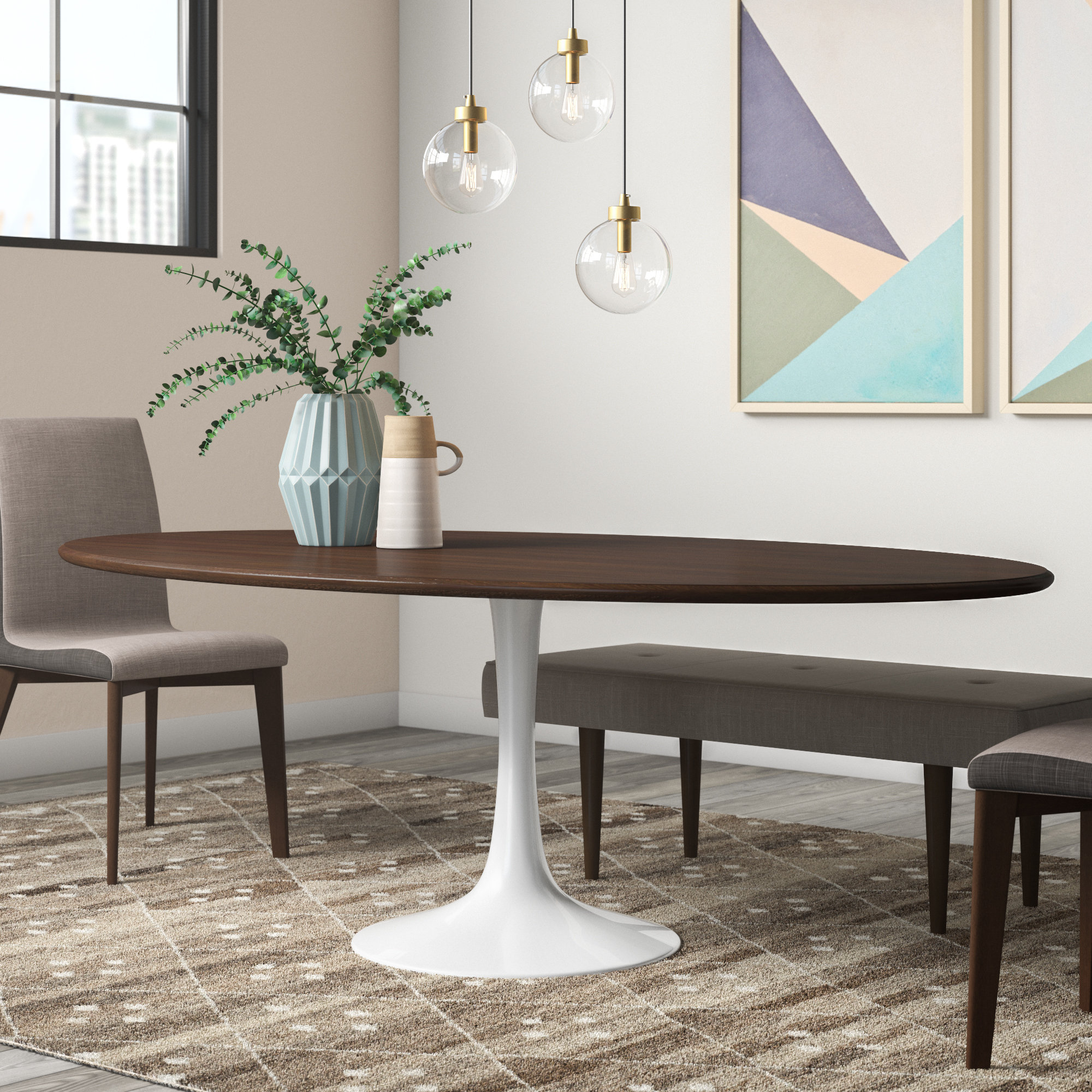 Langley Street Julien Solid Wood Dining Table Reviews Wayfair