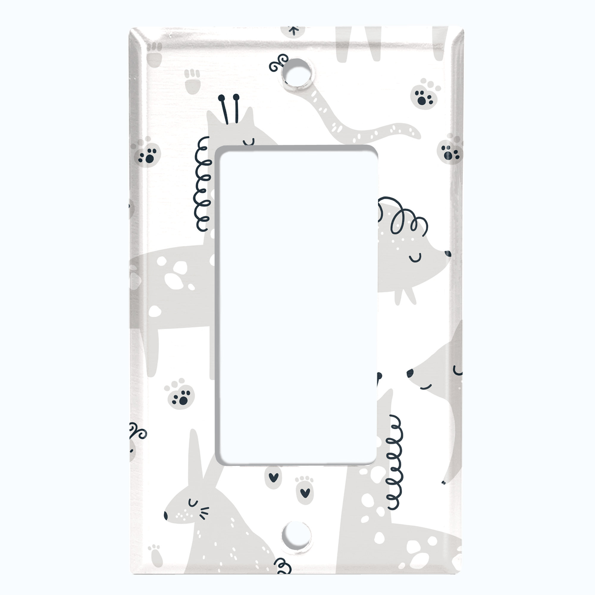 WorldAcc Metal Light Switch Plate Outlet Cover (Zoo Animals Grey Paws White- Single Toggle) - Wayfair Canada WorldAcc Metal Light Switch Plate Outlet Cover (Zoo Animals Grey Paws White- Single Toggle) - Wayfair Canada