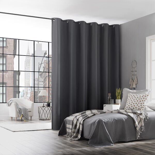 Solid Gray /w Black Window Curtain Valance Topper Bath Bedroom Kids School Dorm