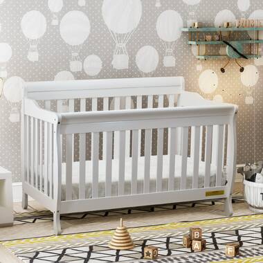 Delta Children Bentley S Series Deluxe 6-in-1 Convertible Crib Bundle Serta Perfect Slumber Dual Sided Recycled Fiber Core Crib and Toddler Mattress Grey 