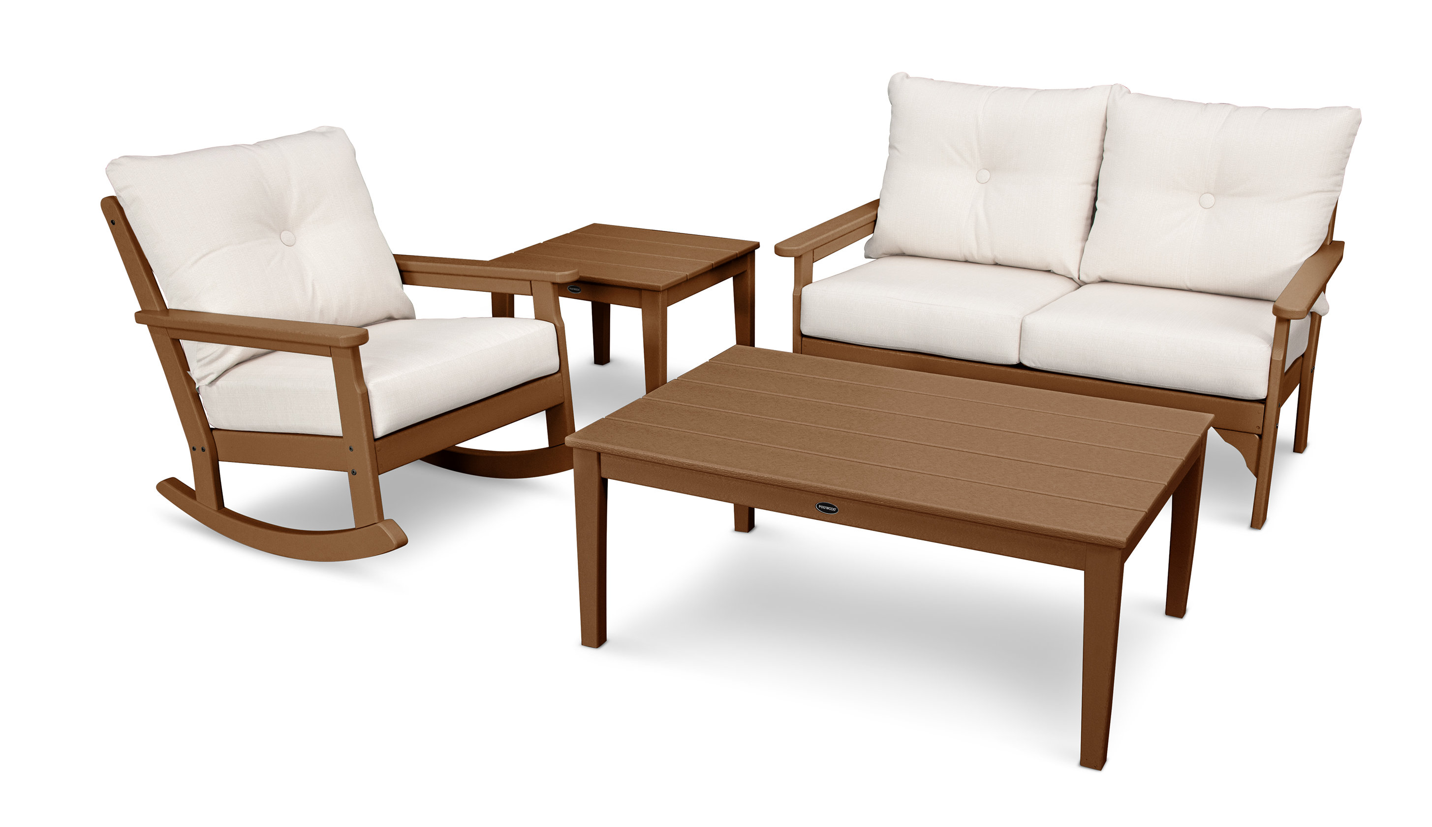 Polywood Vineyard Deep Seating 4 Piece Conversation Set With Polywood Vineyard Deep Seating 4 Piece Conversation Set With Cushions Wayfair