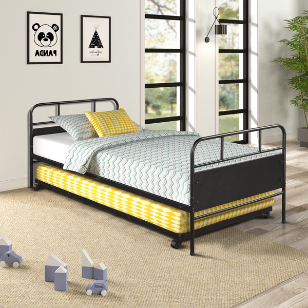 17 Stories Metal Daybed Platform Bed Frame With Trundle ...