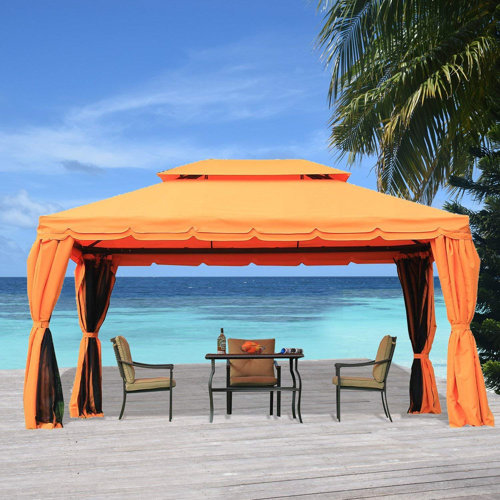 Milanna 3m x 4m Aluminium Patio Gazebo Dakota Fields