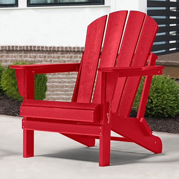 Highland Dunes Alger Plastic/Resin Folding Adirondack ...