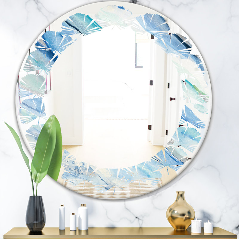 East Urban Home Quatrefoil Luxury Metallic Geometrics V Coastal Wall Mirror