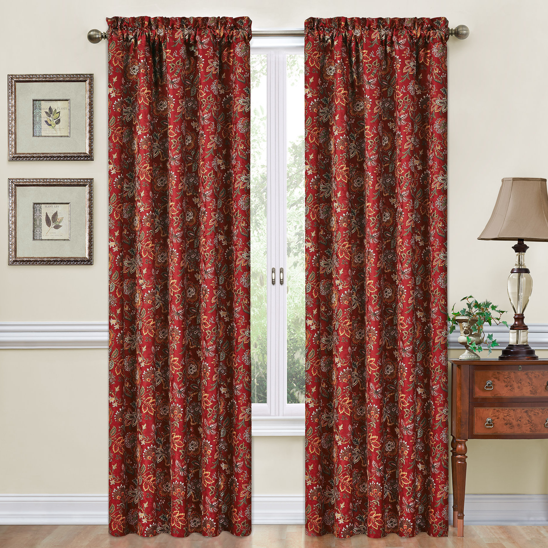 Traditions By Waverly Navarra Nature Floral Rod Pocket Single
