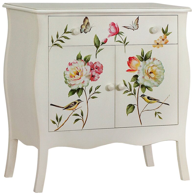 August Grove Sanger Hand Painted 1 Drawer Accent Cabinet Reviews