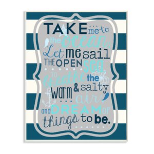 Seth Boy's Take Me to the Ocean Wall Plaque